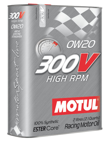 Motul 300V HIGH RPM 0W20 - 2L - Racing Engine Oil 0W20