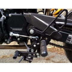 Honda Grom Full Rearset Kit, Standard Shift, W/Pedals, Black